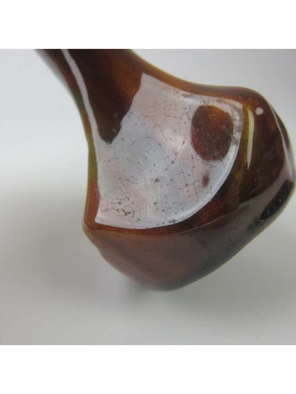 Antique Rockingham Glaze Art Pottery Bud Vase 5.5